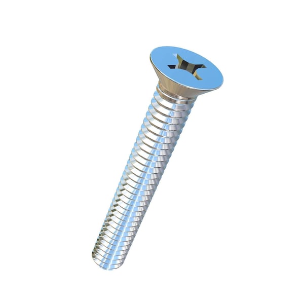 Allied Titanium 1/4"-20 x 1-3/4 in Phillips Flat Machine Screw, Plain Titanium 0001302 - main